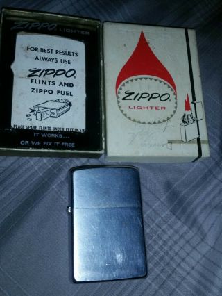 Vintage Zippo Lighter Lid Does Not Stay Shut Very Well Other Than That Good Cond