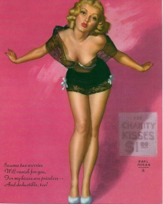 1940s Pin Up Girl Lithograph Earl Moran Pre Fame Marilyn Monroe 147
