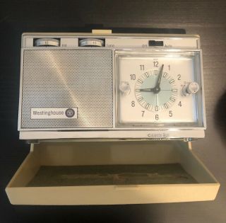 Vintage Westinghouse Travel Alarm Clock Radio 1960s Japan