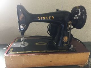 Vintage Singer 99k Sewing Machine In Case 1955