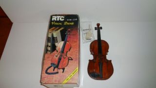 Old Vtg.  Rare Collectible Red Violin Theme Style Musical Telephone Rtc & Box