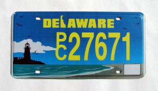 Delaware Lighthouse License Plate 27671