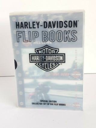 Harley Davidson Special Edition Collector Set Of Six Action Flip Books 2002