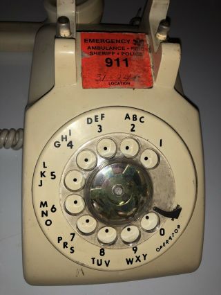 Vintage ITT Rotary Dial Desk Phone in Beige / Tan 4