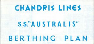 1960s Chandris Line Australis Deck Plan (ex - America) - Nautiques Ships Worldwide