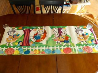 Vintage Easter Bunny Store Display 1973 Brachs Easter Candies Poster 18 " X 54 "