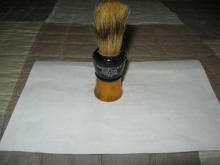 Vintage Rubberset 153 Butterscotch Bakelite Handle Shaving Brush Made In Usa