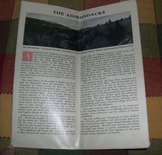 The Adirondacks Our Great National Playground 1920 ' s Brochure with Maps Resorts 3