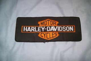 Harley Davidson Embroidered Jacket Patch 4 " X 10 "