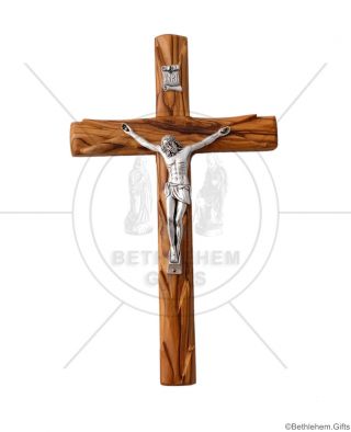 Olive Wood Catholic Crucifix Wall Standing Wooden Cross Jerusalem Holy Land