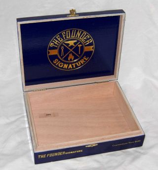 The Founder Signature Connecticut Tobacco Hand Crafted Wood Cigar Box Stash Box 2