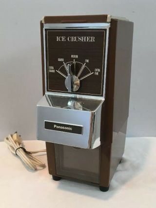 Vtg Brown And Chrome Panasonic Mk - 285 Ice Crusher Electric Great