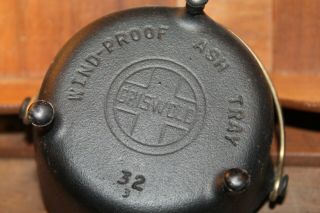 Vintage Griswold Wind - Proof Ash Tray 32 3 Complete with Grate Ashtray 3
