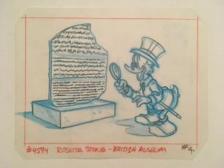 Scrooge Mcduck - Production Art Drawing (walt Disney; 30 Years Old)