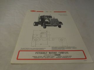 1976 Peterbilt Model 289 13 Wide Front,  Tilt Hood Truck Sales Brochure