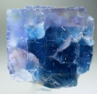 145g Rare Ladder - Like Blue Heart Fluorite Crystal Mineral Specimen/c​hina