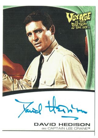 The Fantasy Worlds Of Irwin Allen Autograph Card A4 David Hedison Cpt Lee Crane
