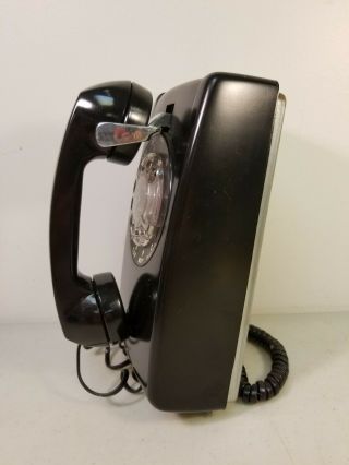 Vintage Black AT&T Western Electric Bell System Rotary Wall Telephone 2