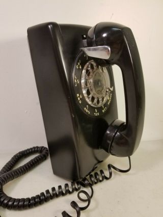 Vintage Black AT&T Western Electric Bell System Rotary Wall Telephone 3