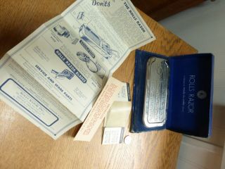 vintage Rolls Razor with blades strap instructions Made in Englad 4