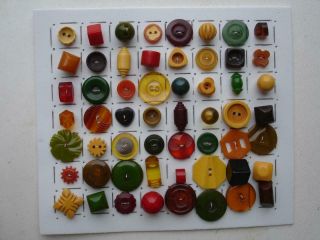 56 Small Vintage Bakelite Buttons