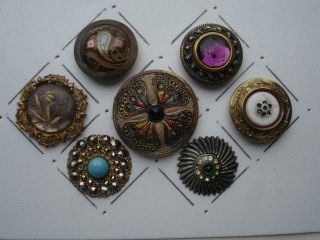 7 Antique & Vintage Victorian Jewel Buttons