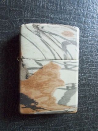 ZIPPO Gas Lighter C 05 Vintage Army Camouflage Colour Made In USA. 4