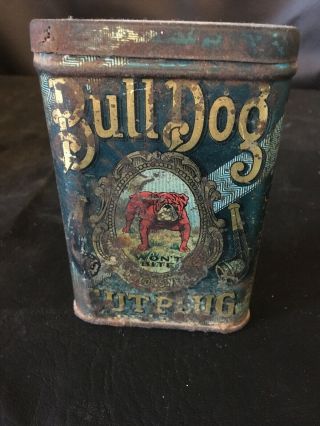 Vintage Advertising Bulldog Tobacco Vertical Pocket Tin