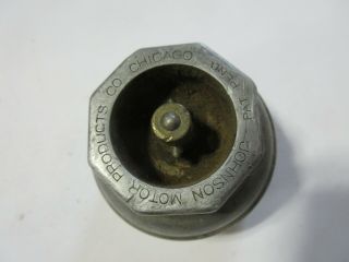 Antique 20’s 30’s Johnson Motor Pr.  Threaded Screw - On Hub Cap Grease Hubcap Nut