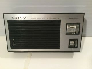 Vintage Sony 6r - 11 Portable 9 Transistor Am Radio Made In Japan