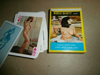 Vintage Adult Risque Playing Cards World Beauty Brand