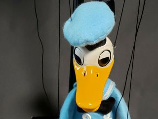 Disney Bob Baker Donald Duck Full Size Marionette Puppet Good 4