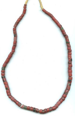 Indian Artifacts - Strand Red Black Heaft Trade Beads