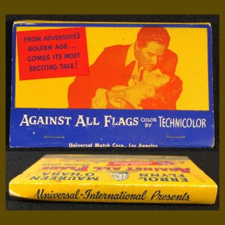 Rare Full Matchbook Against All Flags Movie Matches Errol Flynn Maureen O 