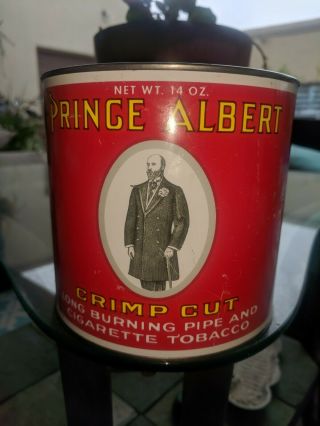 Vintage Prince Albert 14 Oz.  Tobacco Tin Can