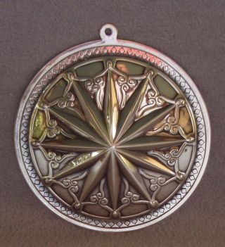 1983 Kirk Stieff Williamsburg Silver Christmas Tree Star Ornament Decoration