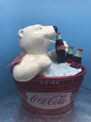 Coca - Cola " Polar Bear " Cookie Jar By Westland Giftware No.  24812 / No Box