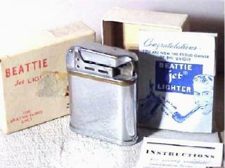, Boxed Beattie Jet Petrol Cig & Pipe Lighter,  Vtg 1950s