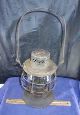 Antique Railroad Lantern No.  39 W/ Clear Glass Globe Possibly Dietz
