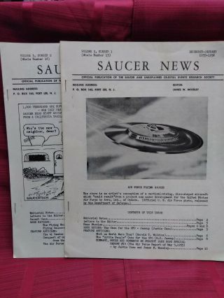 Original/vintage 1955/56 " Saucer News " Vol.  3 No 
