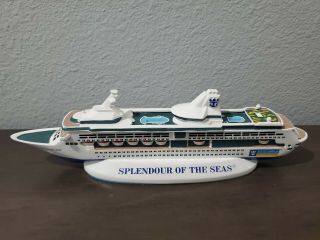 Royal Caribbean Splendour Of The Seas Model Cruise Ship Resin Travel Souvenir