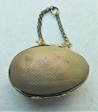 c1890 Chatelaine Thimble Holder Case Brass Victorian Vintage Antique 6