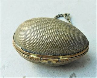 c1890 Chatelaine Thimble Holder Case Brass Victorian Vintage Antique 7