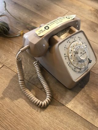 Rotary Dial Phone Vintage Telephone Retro Gte Beige 1980 