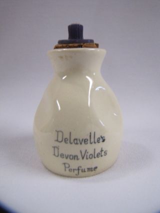 Lavender Porcelain Bottle Delavelle Devon Violets Perfume Bottle England