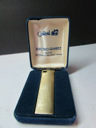 Vintage Colibri Slimline Gold Tone Lighter