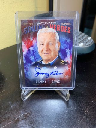 Sammy L.  Davis,  Medal Of Honor 2019 Goodwin Champions Heroes Autograph