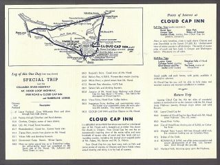 Rare Vintage (Pre - WWII) Travel Brochure for the Cloud Cap Inn,  Mt.  Hood,  Oregon 2