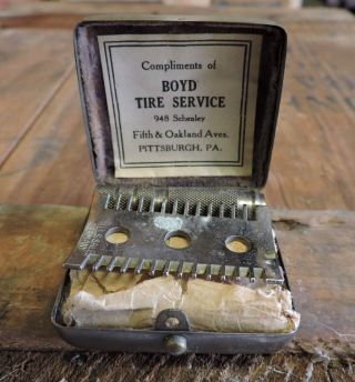 Antique Traveling Safety Razor Promo Kit,  Pittsburgh Pa. ,  Boyd 