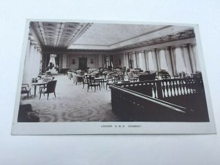 Postcard White Star Line Rms Homeric First Class Lounge